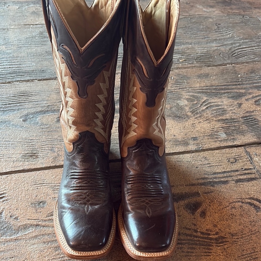 Stetson Brown Leather Cowboy Boots
